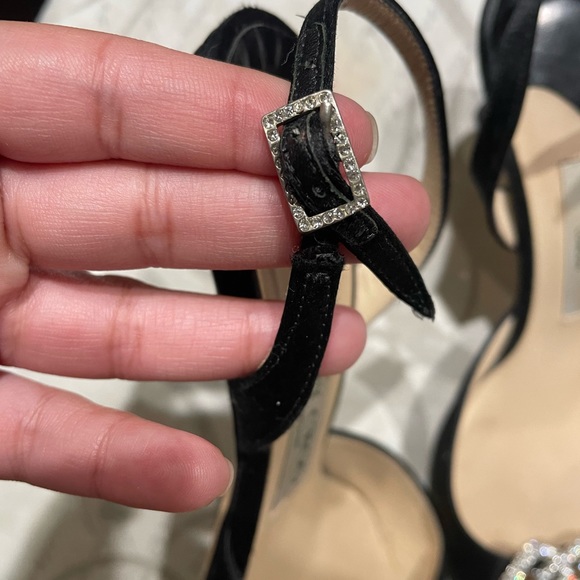 Jimmy Choo Satin Heels 37 1/2 - Picture 4 of 7